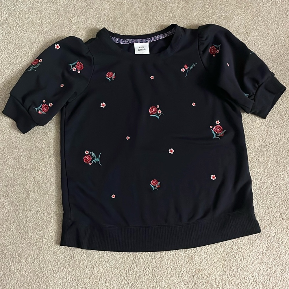 Women’s small embroidered lightweight sweatshirt top